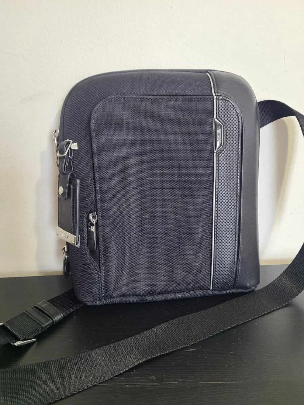 TUMI Arrive Olten Crossbody Bag Nylon Leather Black Shoulder bag